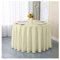 GOEXCPL Einfarbige runde Satin-Tischdecke Verdicken Glatter Stoff Geeignet für Restaurants, Hotels, Hochzeiten und Partys Maschinenwaschbar, Beige, Durchmesser 200 cm