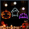 AUAUY Halloween Deko 3er-Pack Orange Kürbis weißes Geist lila Fledermaus Halloween Fensterlichter mit Saugnapf, Batteriebetriebene Innenbeleuchtung für Halloween-Fensterdekoration