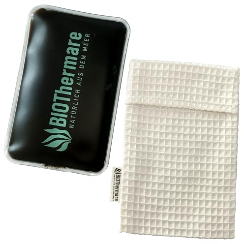 BIOThermare Starter-Set maxi | Kalt-Warm-Kompresse mit Seegras-Gelpad | Nachhaltiges Wärmekissen / Kühlpad im großen Format: Füllung aus upgecyceltem Naturstoff, Waffelpiqué-Hülle aus Baumwoll