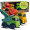 BIOPLAY® Mini Trucks 2-er Set | Bio Kunststoff | Nachhaltiges Spielzeug ab 1 Jahr für Jungen und Mädchen | Indoor und Outdoor | Kipper Betonmischer Kinder