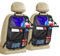 Resszo 2 Pack Car Seat Organiser Kids, Backseat Organiser with Foldable Tray Table, Large Car Organiser Back Seat with 6 Pockets, Tablet Holder for Kids Toy Storage