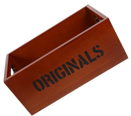 VOSAREA Boîte De Rangement Bois Vintage Pour Bureau Organisateur De Bureau Crate Pour Stocker Fournitures Et Accessoires Modèle Pratique Pour Desktop