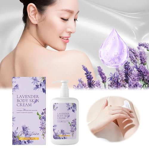 Feuchtigkeitsspendende Körperlotion mit Lavendel, feuchtigkeitsspendend, aufhellend, aromatische Körperlotion, 150 ml BgH474 (Purple, 7x13.6cm)