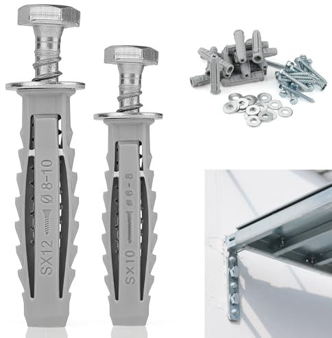 Lot de 16 vis autotaraudeuses hexagonales M6 M8 pour maçonnerie