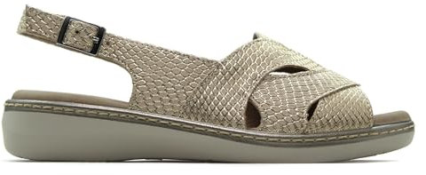 PITILLOS - Sandalias de pala,piel,cuña 4.5cm y plataforma 3cm,suela de goma,hebilla,plantilla extraible para: Mujer color: ORO talla:40