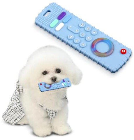 Puppy Teething Toys, Dog Chew Toys TV Remote Control Shape, Dog Toothbrush Interactive Toys for Dogs Perfect for Small Dogs and Puppies