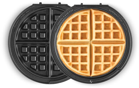 Dash DIMWW12RM20 Removable Waffle Plates, Aluminium, Black