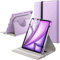 JETech Coque Rotatif pour iPad Air 13 Pouces M3/M2 (2025/2024) avec Porte-Stylet, Rotation à 360 Degrés en Cuir PU Folio Housse de Protection (Violet)
