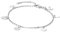 Purelei® Kalea Fußkettchen Damen – Edelstahl 18K vergoldet/rosévergoldet/silber – Mit 5 Symbolanhängern – Verstellbar 21–25 cm – wasserfest (Silver)