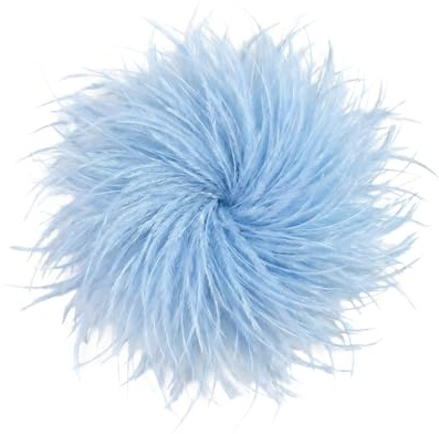Baesics Federbrosche Damen - Feder Brosche zum Anstecken Ansteckblume | Aus echten Straußenfedern, federleicht und voluminös, 2-in-1 mit Nadel und Haarclip. Für Hochzeit, Fasching, Blazer, Kleid