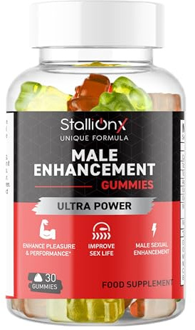 StallionX Vegan Gummies for Men – Daily Food Supplement with Botanicals – Support for Vitality, Energy and Wellness – 60 Gummies