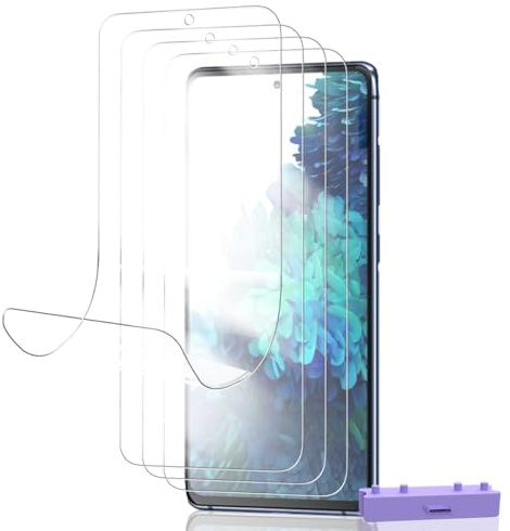 Ronidaz 4 pièces Protection écran pour Galaxy S20, Facile à Installer | Film TPU Full Cover avec outil d’aide au positionnement, Anti-Rayures, HD screen protector pour Samsung Galaxy S20