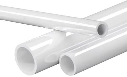 KPKPK 1 Tubo in plastica PVC Bianco 2 Pezzi - Lunghezza 500 mm, Diametro Esterno 6-20 mm, Ideale for acquari, acquari e irrigazione del Giardino(11x13mm)