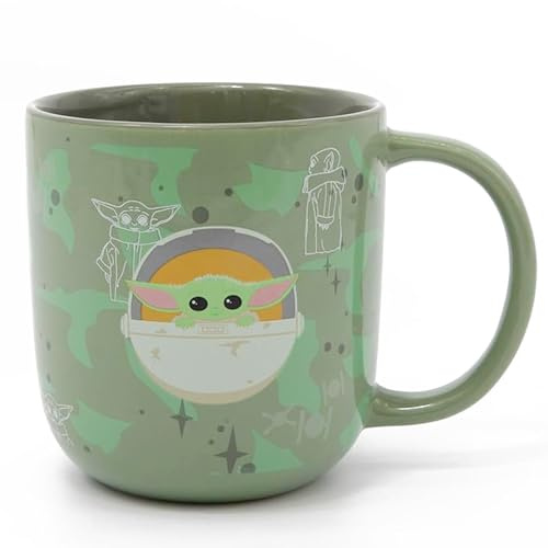 Disney Star Wars The Mandalorian The Child Arrives Ceramic Mug – Grogu Baby Yoda Coffee Cup Collectible, Official Star Wars Licensee