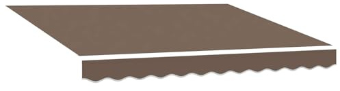 vidaXL Markisenersatzstoff Taupe 2,5 x 2 m Polyester, Moderner, rechteckiger Markisenstoff, wetterfest, UV-Schutz, wasserabweisend, pflegeleicht, ideal für draußen