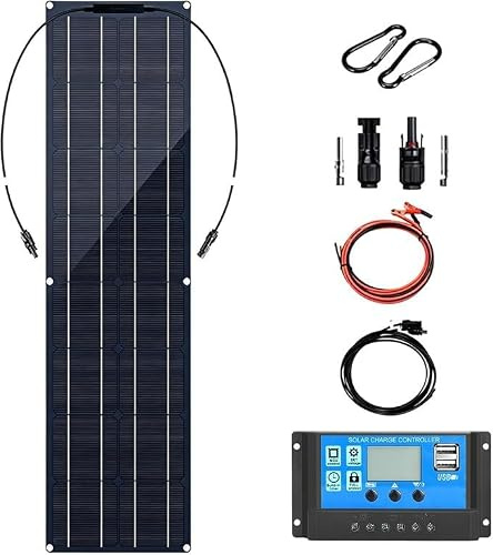 TPTAWF Panneau solaire flexible 23,8 % monocristallin haute efficacité, ultra léger et souple, parfait pour camping-car, bateau, van et hors réseau