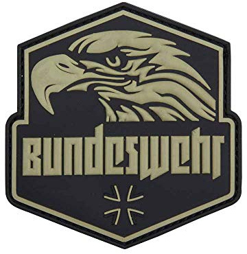 VAN OS Emblem 3D PVC Bundeswehr mit Adlerkopf + Eisernes Kreuz Abzeichen Klett 8,5 x 8,5 cm
