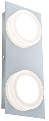 Paulmann 70883 LED Deckenleuchte Doradus eckig incl. 2x4,7 Watt Deckenlampe Chrom Wohnzimmerlampe Metall, Kunststoff Flurlampe 3000 K