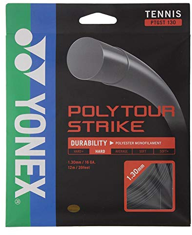 YONEX Poly Tour Strike Saitenset 12m-Schwarz, Corda da Tennis Unisex-Adulti, Nero, TU EU