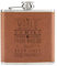 Die Welt Ist ein Buch Zitat 6oz Pu-Leder Flachmann Hellbraun