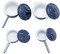 Odoria Miniature 1/12 Casserole Marmite 4Pcs Accessoire Maison de Poupée, Bleu