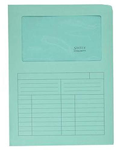 50 cartelline con finestra acqua marina cartelle in cartoncino per atti sintex