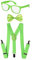 Dress Up America Kids Porte-jarretelles fluo, Accessoire nœud papillon (Vert, Enfants)