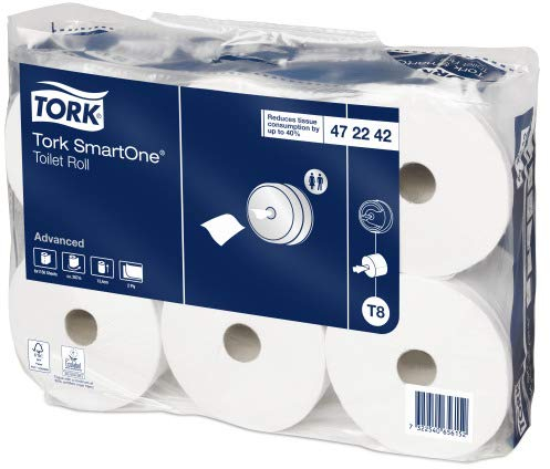 Tork SmartOne® Papier toilette rouleau - Papier T8-6x207m ref: 472242 - colis de 6