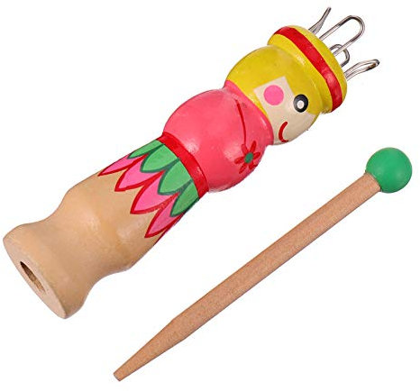 Healifty French Knitter Plastic Handy Yarn Wool Knitting Doll Craft Loom Maker 4 Peg Prong DIY Tool Rope Braid Machine for Kids