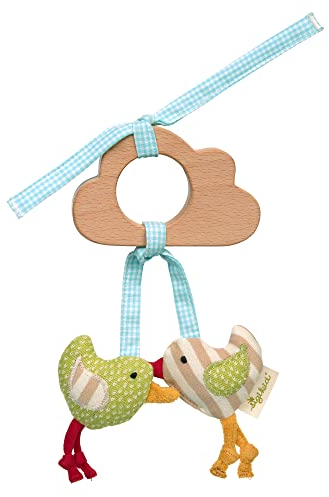 SIGIKID 39358 Anhänger Wolke Green Mädchen und Jungen Babyspielzeug empfohlen ab Geburt mehrfarbig