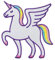 Mono Quick Einhorn MIT FLÜGELN - Aufnäher Aufbügler Applikation Iron-On Patch