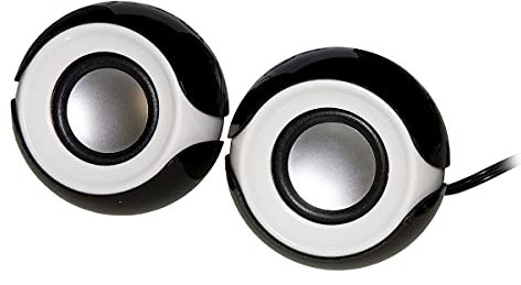 LINK LKSP02 CASSE AUDIO 3 WATT CON CONTROLLO VOLUME SPINA 3,5MM E ALIMENTAZIONE USB, Nero