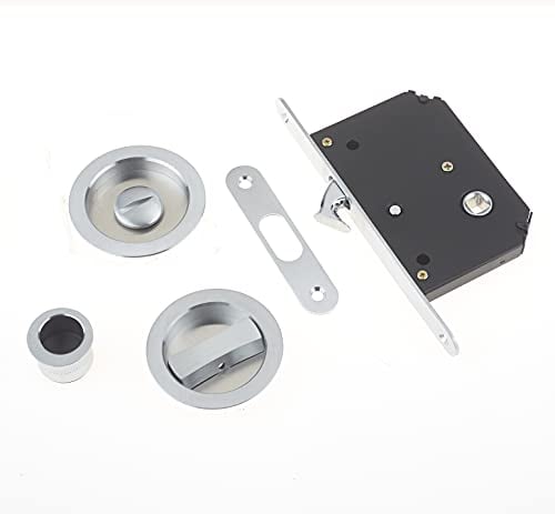 Sliding Door Bathroom Mortice Lock - Satin Chrome