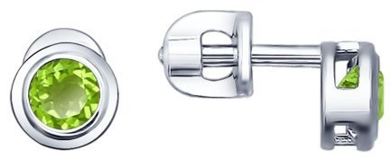 Damenohrringe Ohrstecker 925 Sterling Silber mit Peridot Topas Stein Markenschmuck bei Secretforyou