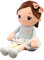 Niedliche Weiche Stoffpuppe Kuschelpuppe Babypuppe Weiche Puppe mit Kleidung und Haaren, Kinder Gefüllte Puppen Textilpuppen Plüsch Stofftier Spielzeug Geburtstag Geschenk für Mädchen Baby, 45CM