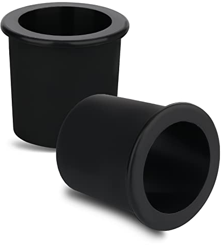 AIEX 2 Piezas Anillo de Agujero de Paraguas Diámetro 5cm, Silicona Cuña de Cono de Paraguas, Suave Mesa de Terraza Cuña Sombrilla para Cafetería Tienda de Té con Leche Patio (Negro)