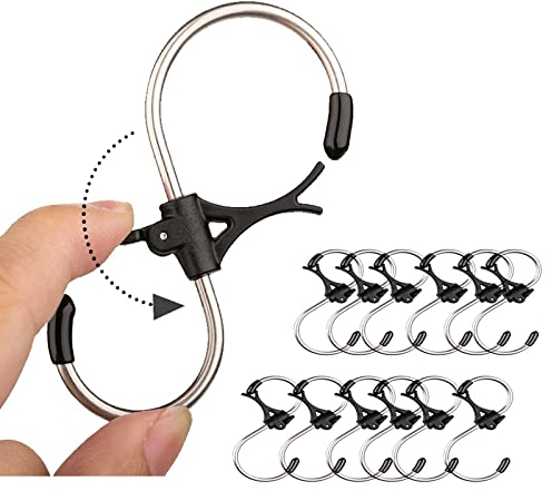 Yiootop S Haken, S-förmige Haken, Anti-Drop Edelstahl Metall Aufhänger Aufhängehaken, für Küche, Werkstatt, Badezimmer, Garten (12er Pack, 75cm)