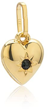 NKlaus Kettenanhänger für Damen 333 Gelb Gold 8 Karat; Saphir, 1 Stück | Kinder; Herz; Gewicht: 0,4g; 9,5 x 8,2 x 3,9mm; 4,6 x 2,2mm; 0,4g; 9,5mm; Gelbgold; 9,5mm; gold herz anhänger