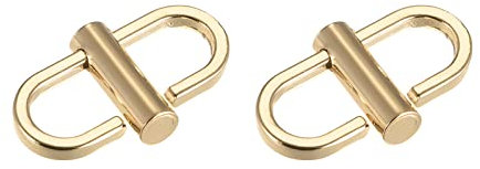 Sourcing Map Adjustable Metal Buckles for Bag, 2Pcs Chain Strap Length Shortener Clasps for DIY Chain Links Connector, Gold(22x10mm)