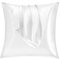 Vielit 2er Set Satin Kissnbezug 65x65 mit Zip,Weich wie EIN Silk Pillowcase,wie Seidenkissenbezug Geeignet für Curly Haar,Satin Kopfkissenbezug Kissenbezüge Weiß Kissenhülle