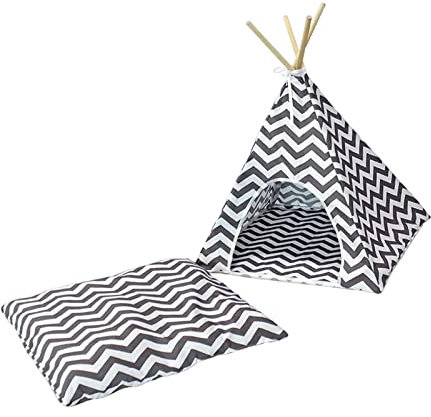 Baoblaze Pet Tipi Katzenbett Zelt Kleines Hundehaus Hütte Warmes Schlafbettzubehör
