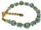 Sospiri Venezia Bracelet Femme composé de 7 Perles en Verre Diamètre 8 mm Bracelet en Verre de Murano Original Bijou Idée Cadeau Made In Italy Certifié, Cèleste-Cèleste