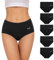 TANSTC Unterhosen Damen Unterwäsche Weich Baumwolle, 5er Pack Unterwäsche Frauen Stretch Hohe Taille Panties Damen Atmungsaktive Sexy Slip Hipster Damen Tochter Als Geschenk Erhältlich, M