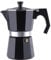 wedrink Cuisinière machine à expresso 6 tasses, machine à expresso italienne, moka pot 300 ml anti-brûlure main manche en bois, aluminium(6 tasses, noire)