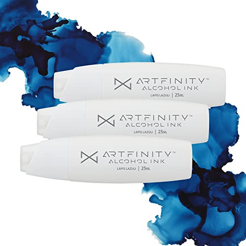 Artfinity Alcohol Inks 3 Pack - Vibrant, Professional, Dye-Based Alcohol Inks for Artfinity Alcohol Markers, Artists, Drawing, & More! - Lapis Lazuli B7-7
