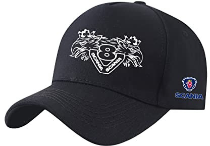 FLOATING Basecap Herren SCA.nia Baseball Cap Outdoor Sport Baseballmütze Baumwolle Basecap Verstellbar Sonnenhut-Black||54-60cm