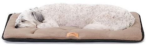 Ferplast Hundekissen Hundesofa Hundebett kleine Hunde Zweiseitig Kratzfestes und wasserdichtes Gewebe, warmes MikrofleeceWaschbare Hundematte57 x 38 x 3,5 cm.Schwarz