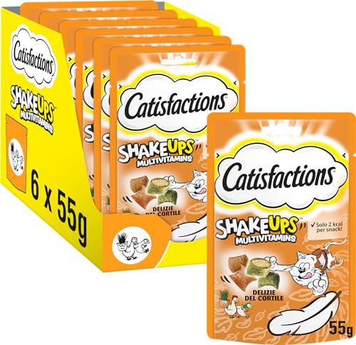 Catisfactions Premios para Gatos Sabor Aves a la Brasa 6x55g