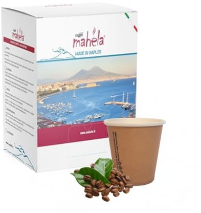Mahela 1000 bicchieri di carta (90ml) ecologici e biodegradabili per bevande calde e fredde