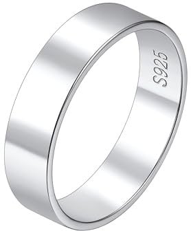 Suplight Ring Damen Silber 925 Partnerring Promise Ring Breite 5mm Größe 54 Hochzeitsringe Eheringe Verlobungsring Trauringe Ewigkeitsring Paar Ring